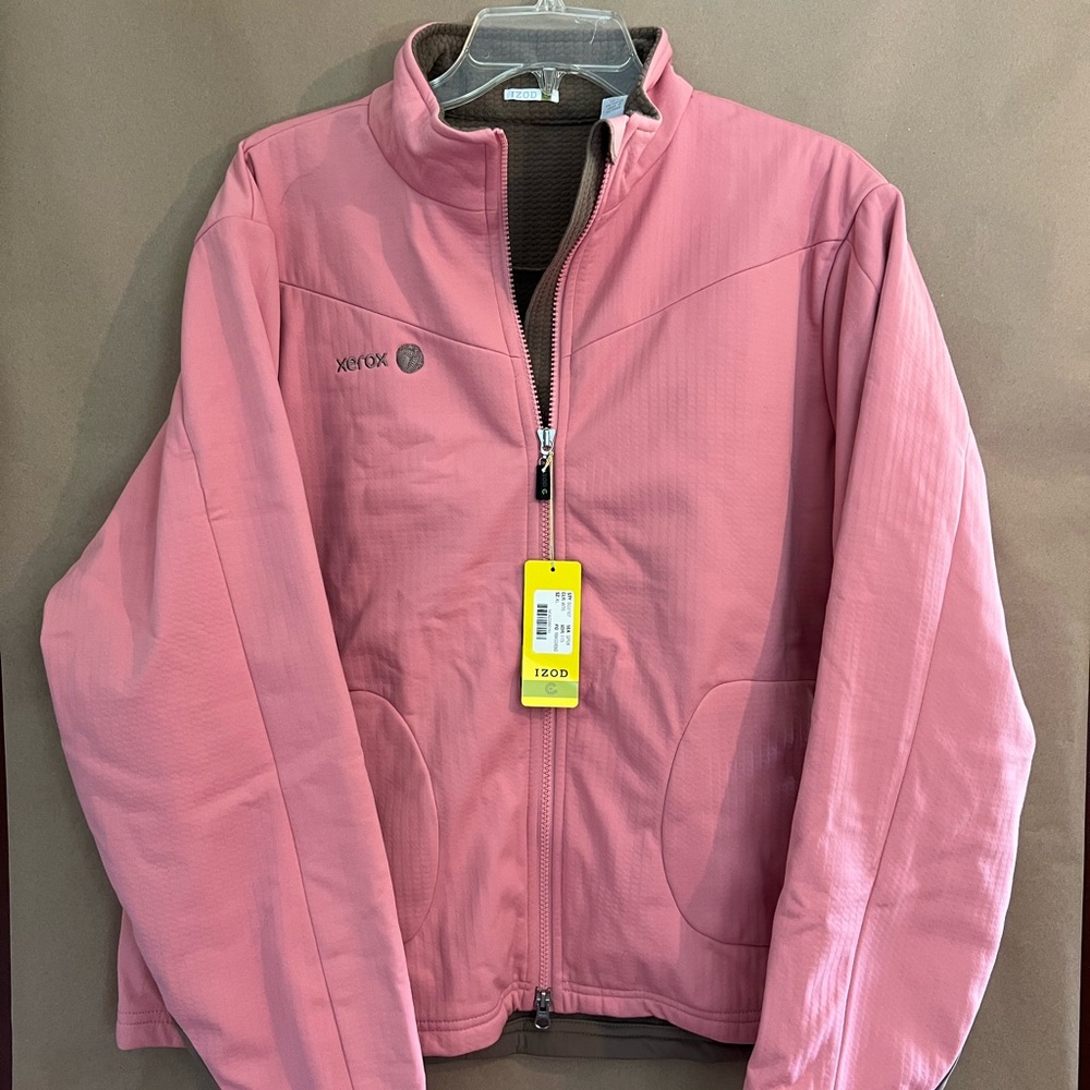 Izod Pink Utility Jacket Lightweight Water-Resistant